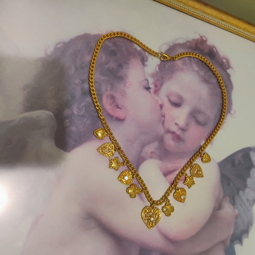 VINTAGE Gold Plated Necklace - Picture 7 of 12